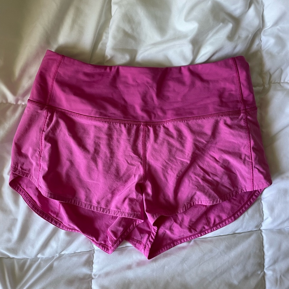 Lululemon Speed Up High Rise Lined shorts 2.5” Sonic Pink
